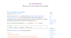 Desktop Screenshot of blog.whatwg.org