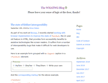 Tablet Screenshot of blog.whatwg.org
